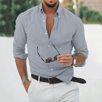 Linen Men’s Shirt – Thiago-Gray-S-State of Style