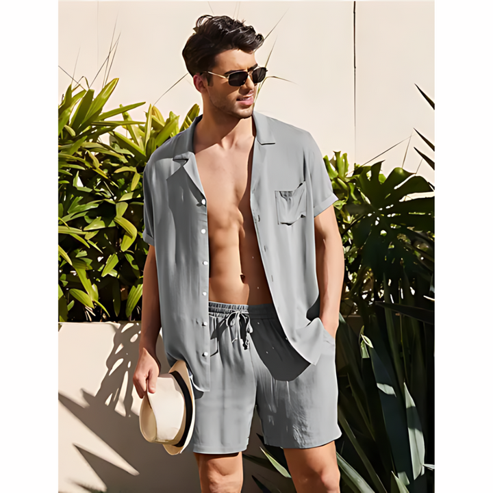 Linen Men's Summer Set – Jairo-Gray-S-State of Style