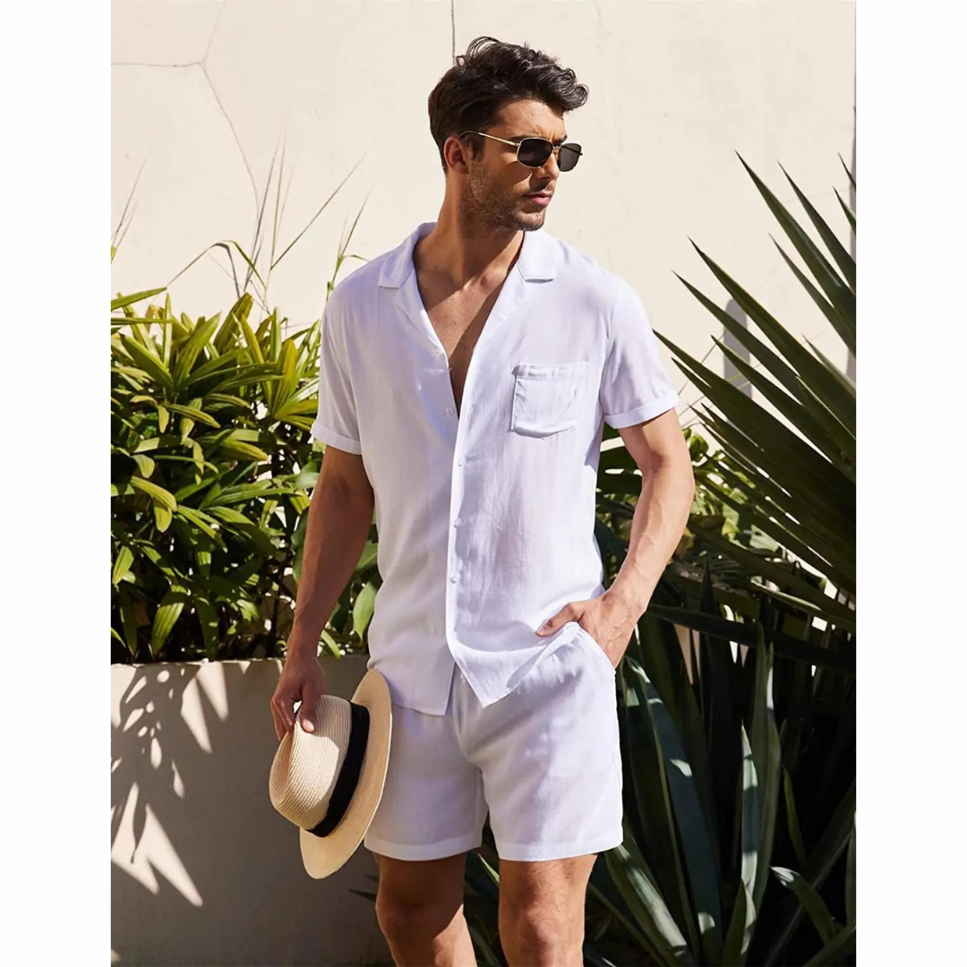 Linen Men's Summer Set – Jairo-White-S-State of Style