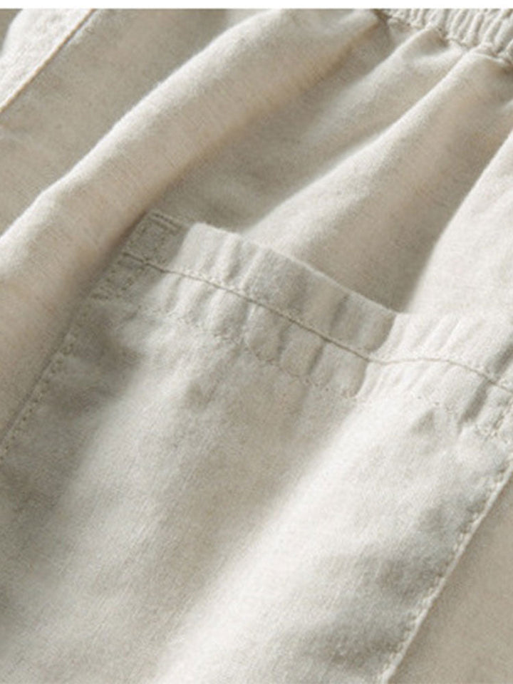Linen Shirt and Trouser Set - Antonio-Navy Blue-S-State of Style