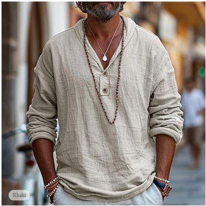 Linen shirt for men – Luca-Blue-S-State of Style