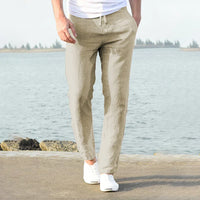Linen Summer/Spring Pants for Men - Langston-Beige-S-State of Style