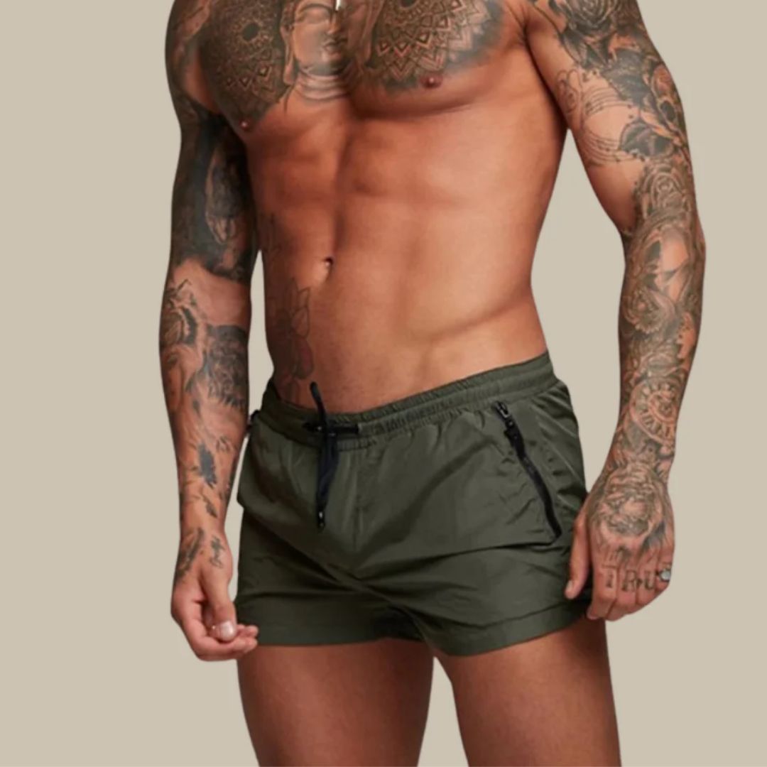Lionel Swim Shorts | Quick-Dry & Stylish-Army Green-S-State of Style