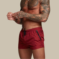 Lionel Swim Shorts | Quick-Dry & Stylish-Burgundy-S-State of Style