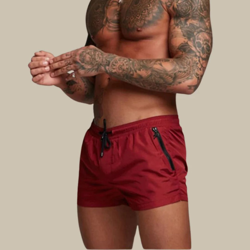 Lionel Swim Shorts | Quick-Dry & Stylish-Burgundy-S-State of Style