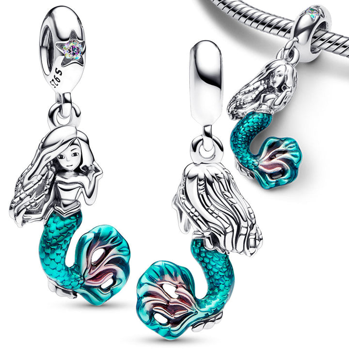 Little Mermaid Charm Set | Elegant Ocean-Themed Jewellery Set-Golden Shell-State of Style