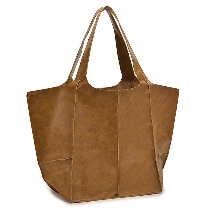 Liva Bag | Women's Elegant & Spacious Leather Handbag-Light Brown-State of Style