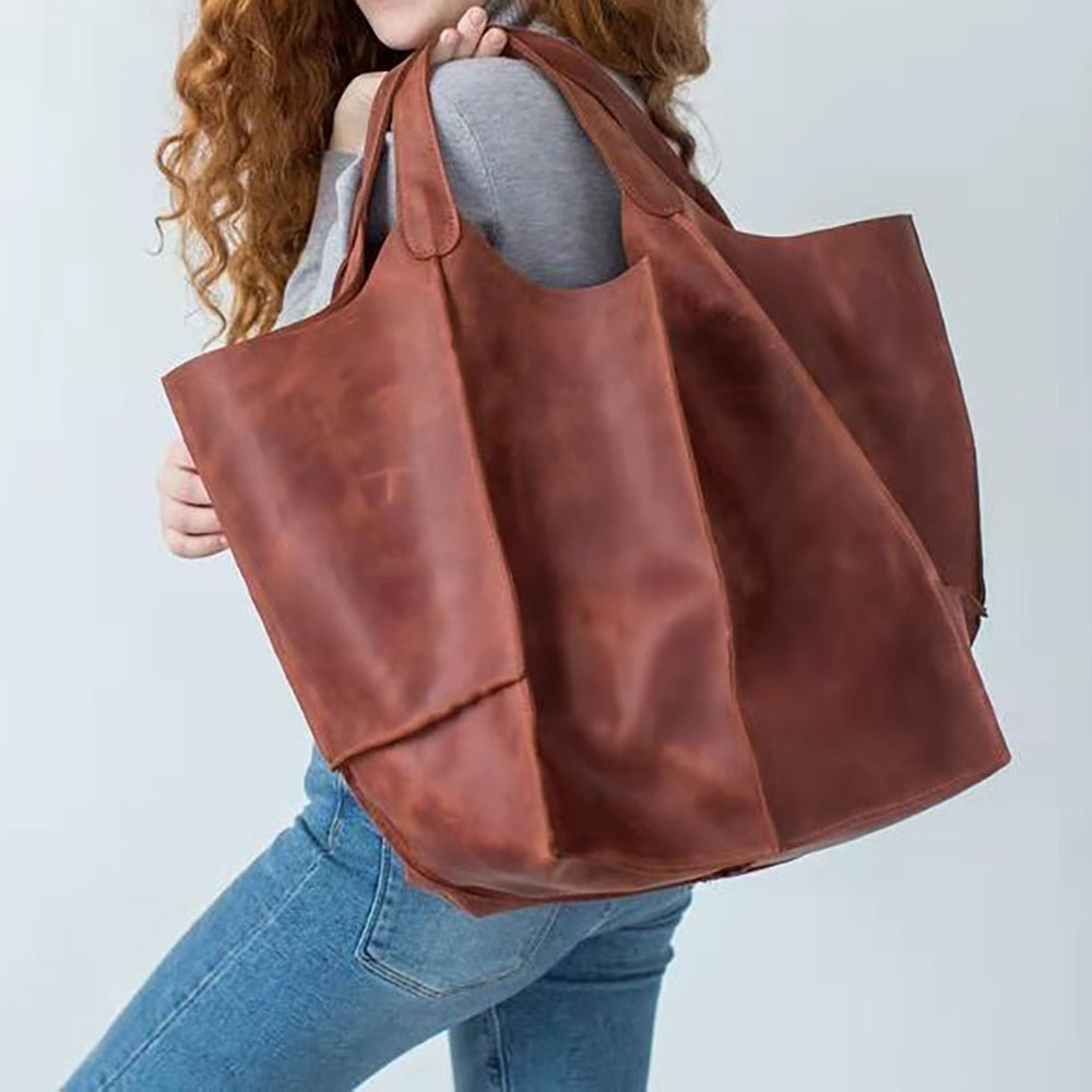 Liva Bag | Women's Elegant & Spacious Leather Handbag-Reddish Brown-State of Style