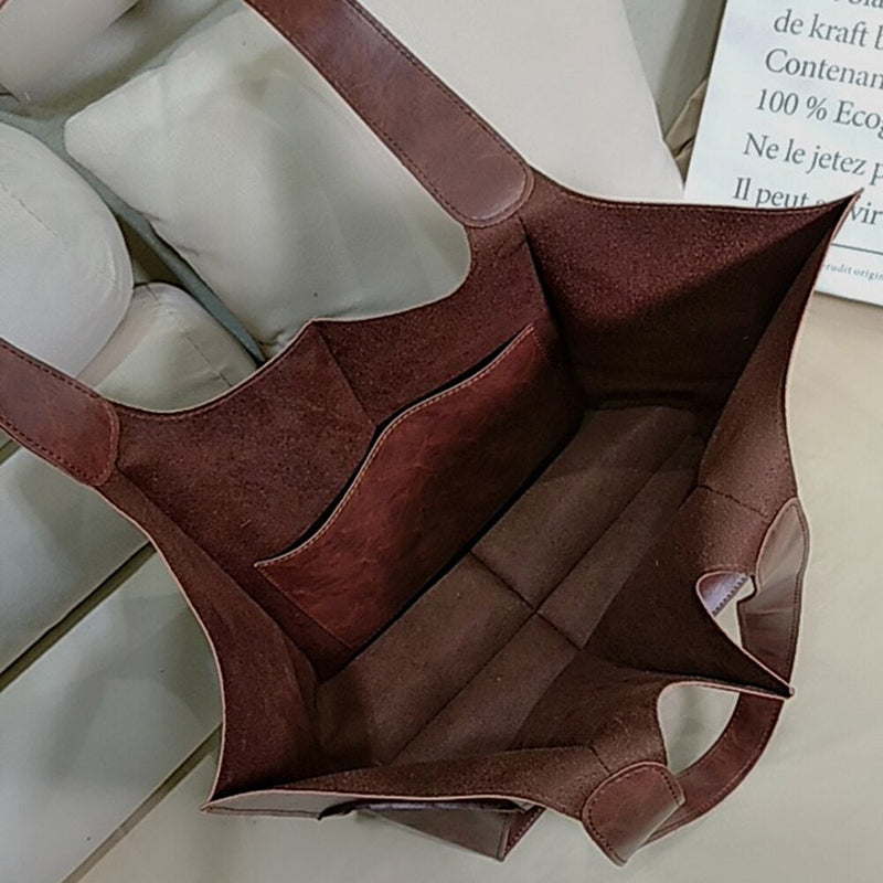 Liva Bag | Women's Elegant & Spacious Leather Handbag-Rose Red-State of Style