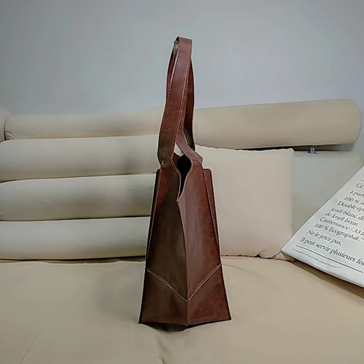 Liva Bag | Women's Elegant & Spacious Leather Handbag-Rose Red-State of Style