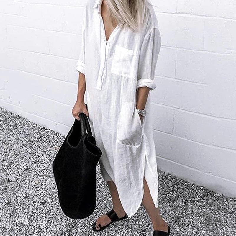 Lizzy Blouse Dress | Airy, Casual, and Timeless-S-State of Style