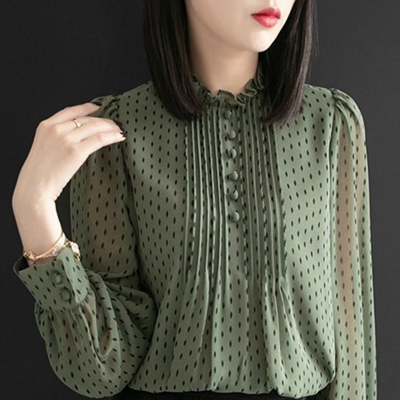 LoesjesBlouse | Women's Elegant & Versatile Blouse-Green-XXS-State of Style