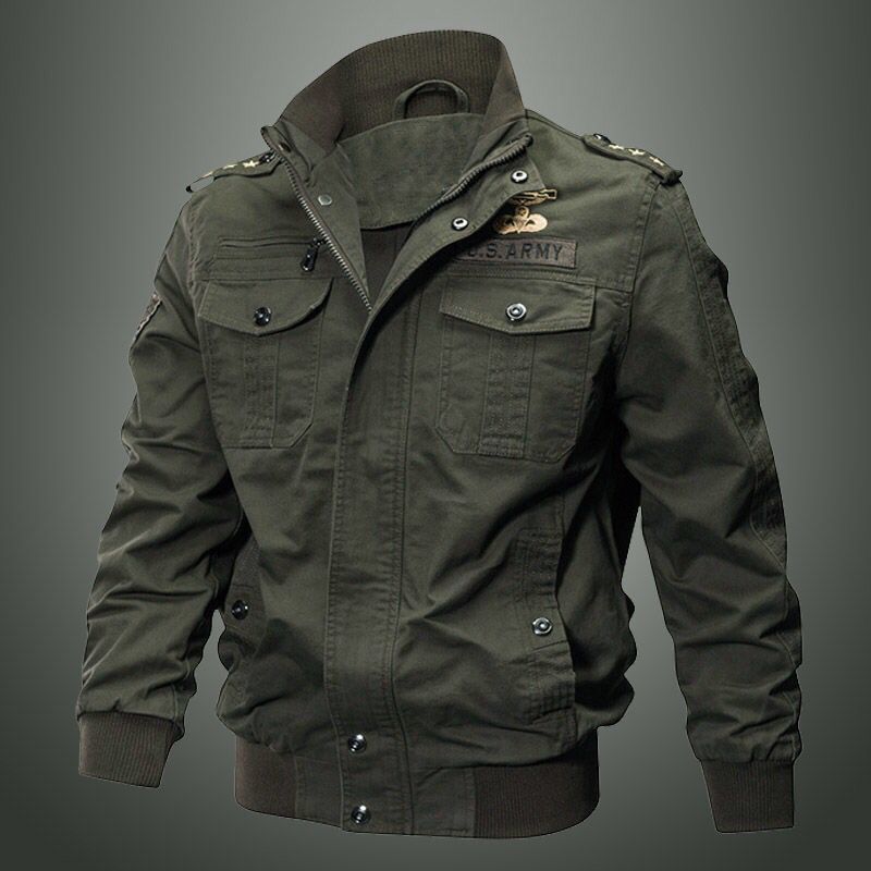 LogansJacket | Men's Durable & Stylish Army Jacket-Green-M-State of Style