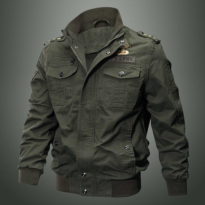 LogansJacket | Men's Durable & Stylish Army Jacket-Green-M-State of Style