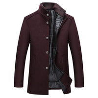 Logan™ Men's Windproof Wool Coat-Grey-M-State of Style