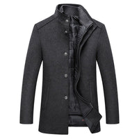 Logan™ Men's Windproof Wool Coat-Grey-M-State of Style
