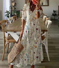 Long Boho Dress - Luna-Multicolour-S-State of Style