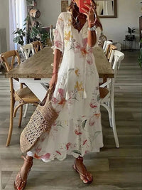 Long Boho Dress - Luna-White-S-State of Style