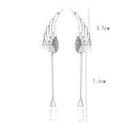 Long Cuff Earrings With Angel Wings-State of Style