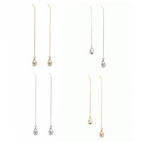 Long Drop Rhinestone Earrings - Isalyn-Gold (equal length)-State of Style