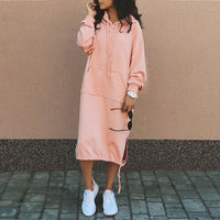 Long Hoodie with European and American Influences - Felina-Black-S-State of Style