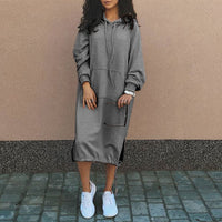 Long Hoodie with European and American Influences - Felina-Grey-S-State of Style