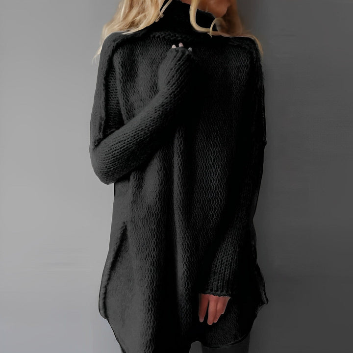 Long Knitted Sweater - Livia-Black-S-State of Style