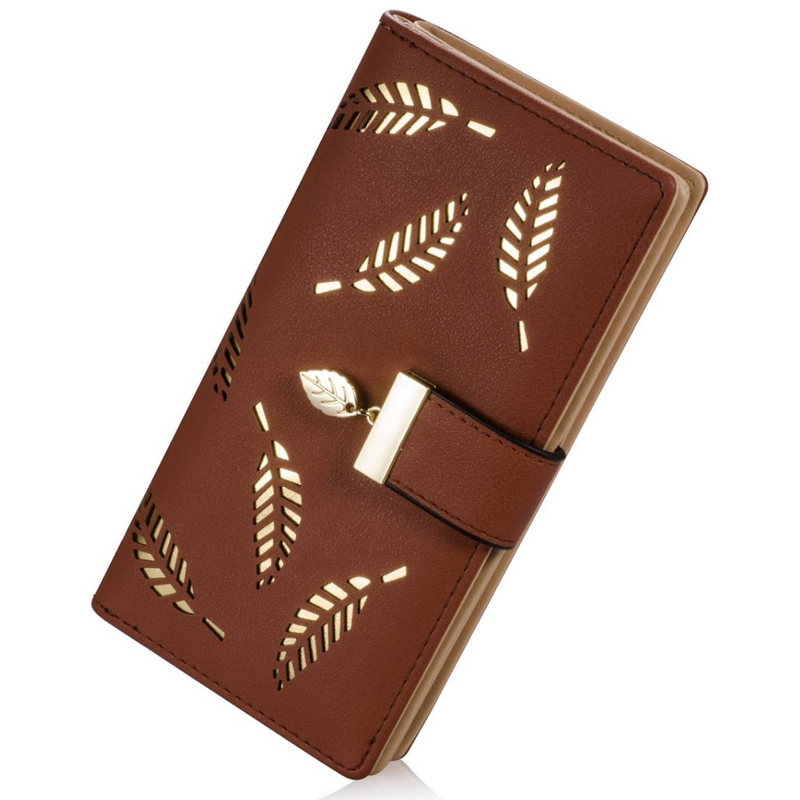 Long Leaf Leather Wallet - Leanne-Brown-State of Style