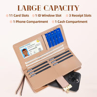 Long Leaf Leather Wallet - Leanne-Pink-State of Style