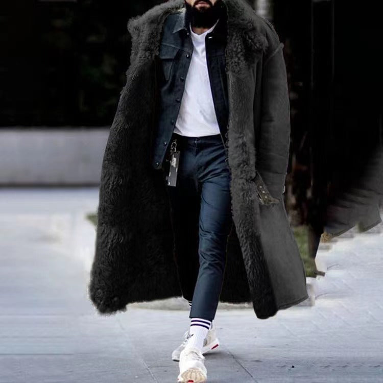 Long Luxury Winter Coat for Men - Arden-Black-M-State of Style