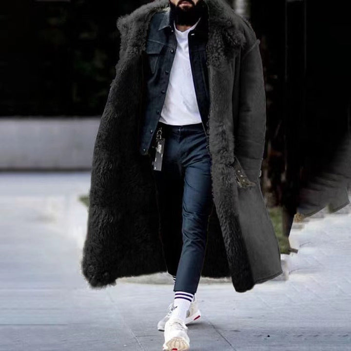 Long Luxury Winter Coat for Men - Arden-Black-M-State of Style