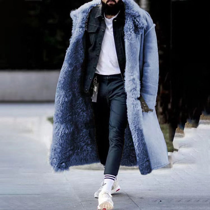 Long Luxury Winter Coat for Men - Arden-Blue-M-State of Style