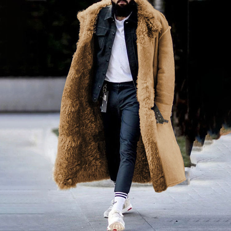 Long Luxury Winter Coat for Men - Arden-Khaki-M-State of Style