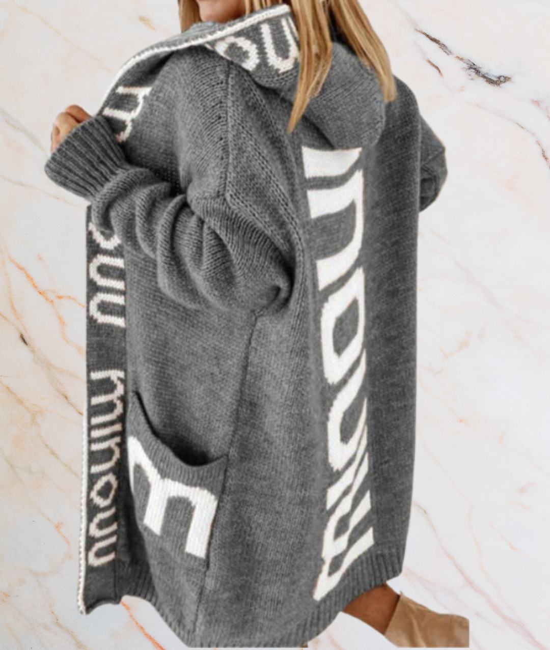 LONG OVERSIZED THICK JUMPER WITH STATEMENT PRINT-S-Gray-State of Style