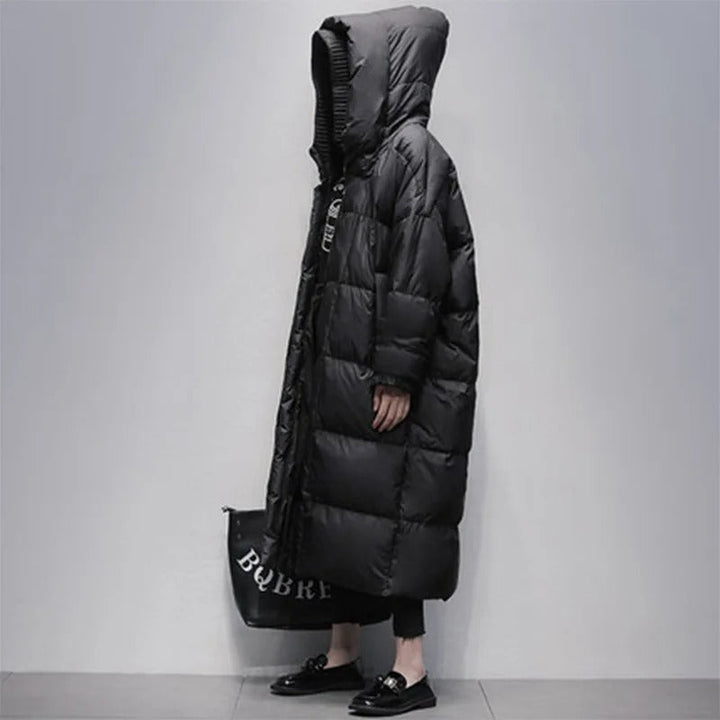 Long Padded Women's Winter Jacket - Amara-Black-S-State of Style