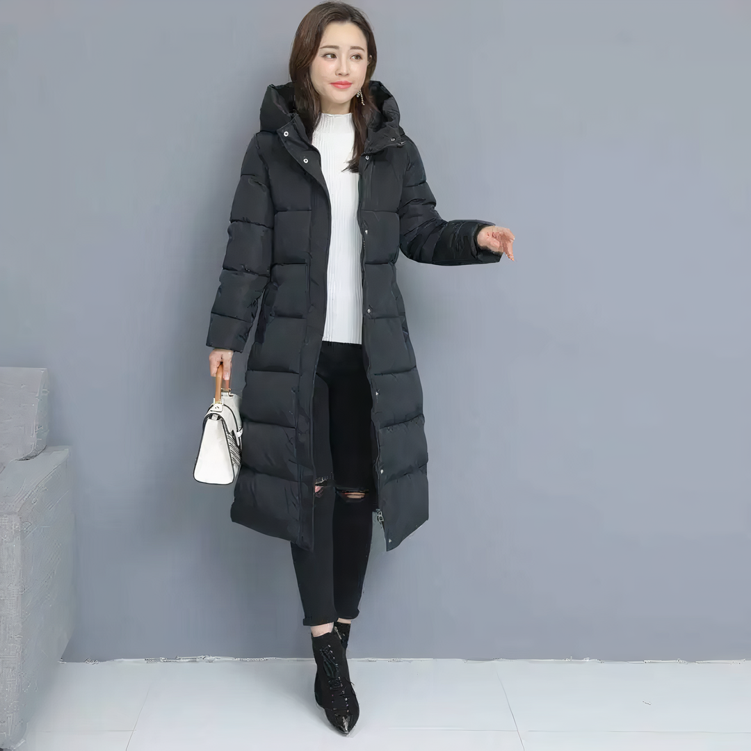 Long Puffer Jacket - Mila-Black-M-State of Style