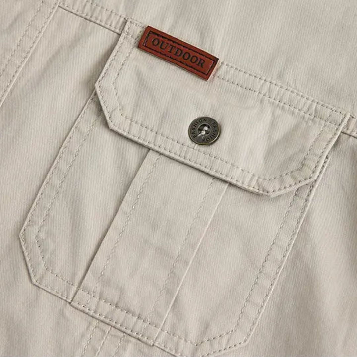 Long-Sleeve Cargo Shirt Gerald – Durable Military-Inspired Style-Beige-M-State of Style