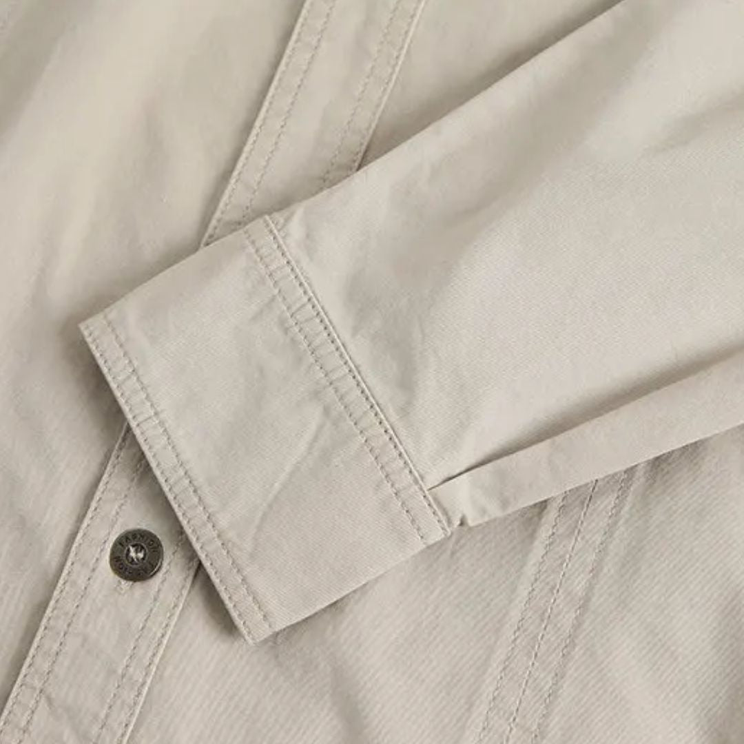 Long-Sleeve Cargo Shirt Gerald – Durable Military-Inspired Style-Beige-M-State of Style