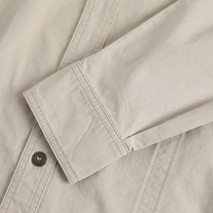 Long-Sleeve Cargo Shirt Gerald – Durable Military-Inspired Style-Beige-M-State of Style