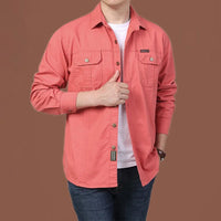 Long-Sleeve Cargo Shirt Gerald – Durable Military-Inspired Style-Pink-M-State of Style