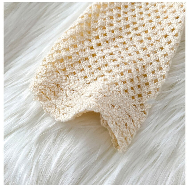 Long Sleeve Floral Cardigan | Elegant Lightweight Knitwear-White-One size fits all-State of Style