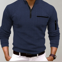 Long Sleeve Polo for Men - Jasper-Blue-S-State of Style