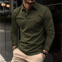Long-Sleeve Polo Shirt Pablo – Casual & Functional Winter Style-Army Green-M-State of Style