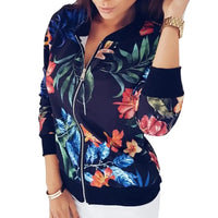 Long Sleeve Women's Summer Jacket with Floral Print – Liora-Blue-S-State of Style