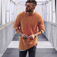 Long Sweater for Men – Stylish & Comfortable Knitwear-Orange-S-State of Style