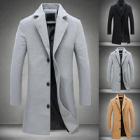 Long Winter Coat for Men - Noah-Beige-M-State of Style
