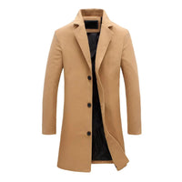 Long Winter Coat for Men - Noah-Beige-M-State of Style