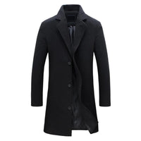 Long Winter Coat for Men - Noah-Black-M-State of Style