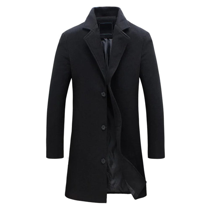 Long Winter Coat for Men - Noah-Black-M-State of Style