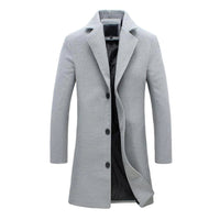 Long Winter Coat for Men - Noah-Light grey-M-State of Style